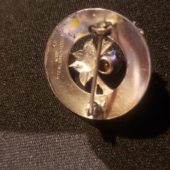1949 Ward Brothers Sterling silver Scottish Citrine brooch - Picture 3 of 3